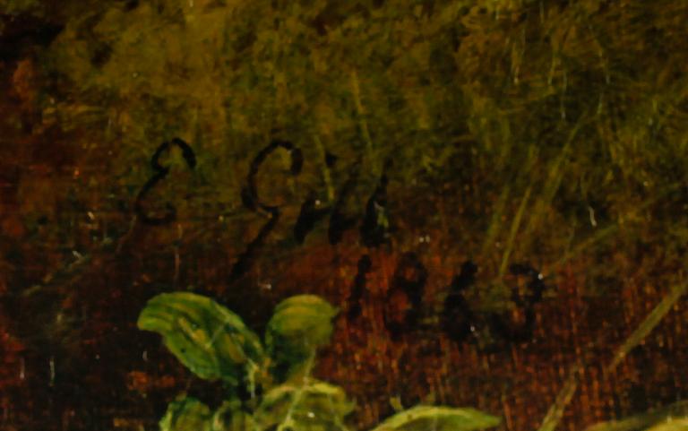 EDMUND GILL, olja på duk, signerad och daterad 1863.