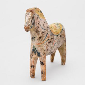 A painted folk art dala horse early 20th century.