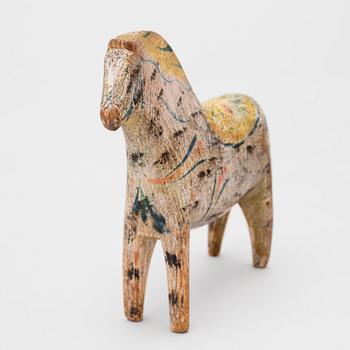 A painted folk art dala horse early 20th century.