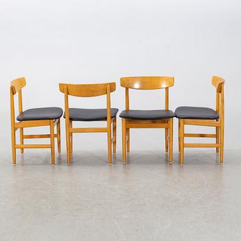 BØRGE MOGENSEN, four chairs, for Karl Andersson och Söner, second half of the 20th century.