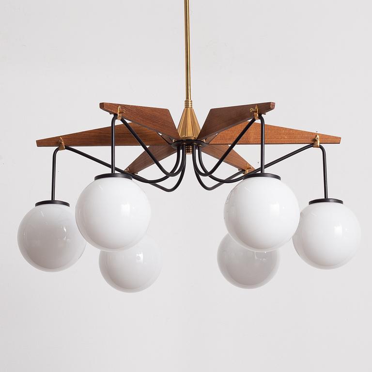 Ceiling lamp, Italy, second half of the 20th century.