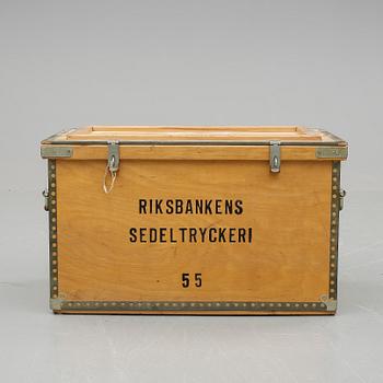 LÅDA, "Riksbankens sedeltryckeri", 1900-talets andra hälft.