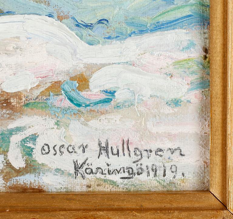 OSCAR HULLGREN, olja på duk, signerad och daterad 1919.