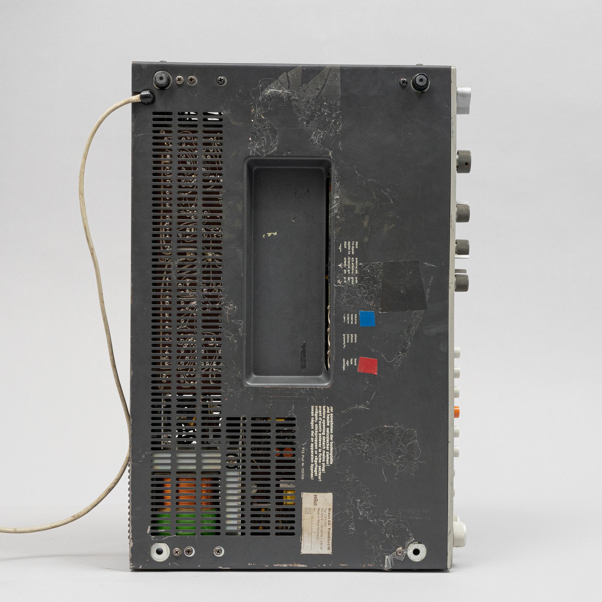 Dieter Rams, stereoutrustning, 5 delar, Braun, Tyskland 1970-tal.