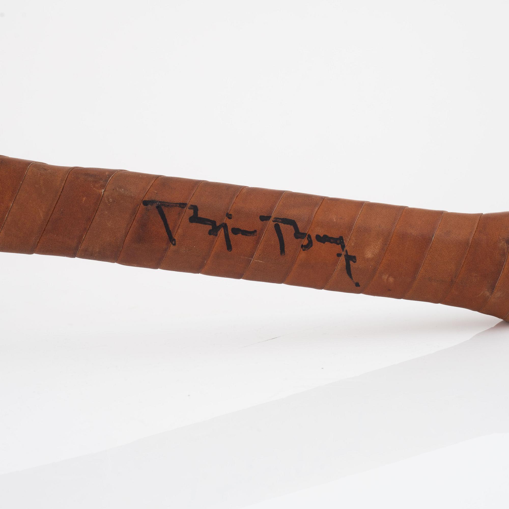 Tennis racket, Signed by Björn Borg. Donnay, specially customized oversized mid 15 wood racket..