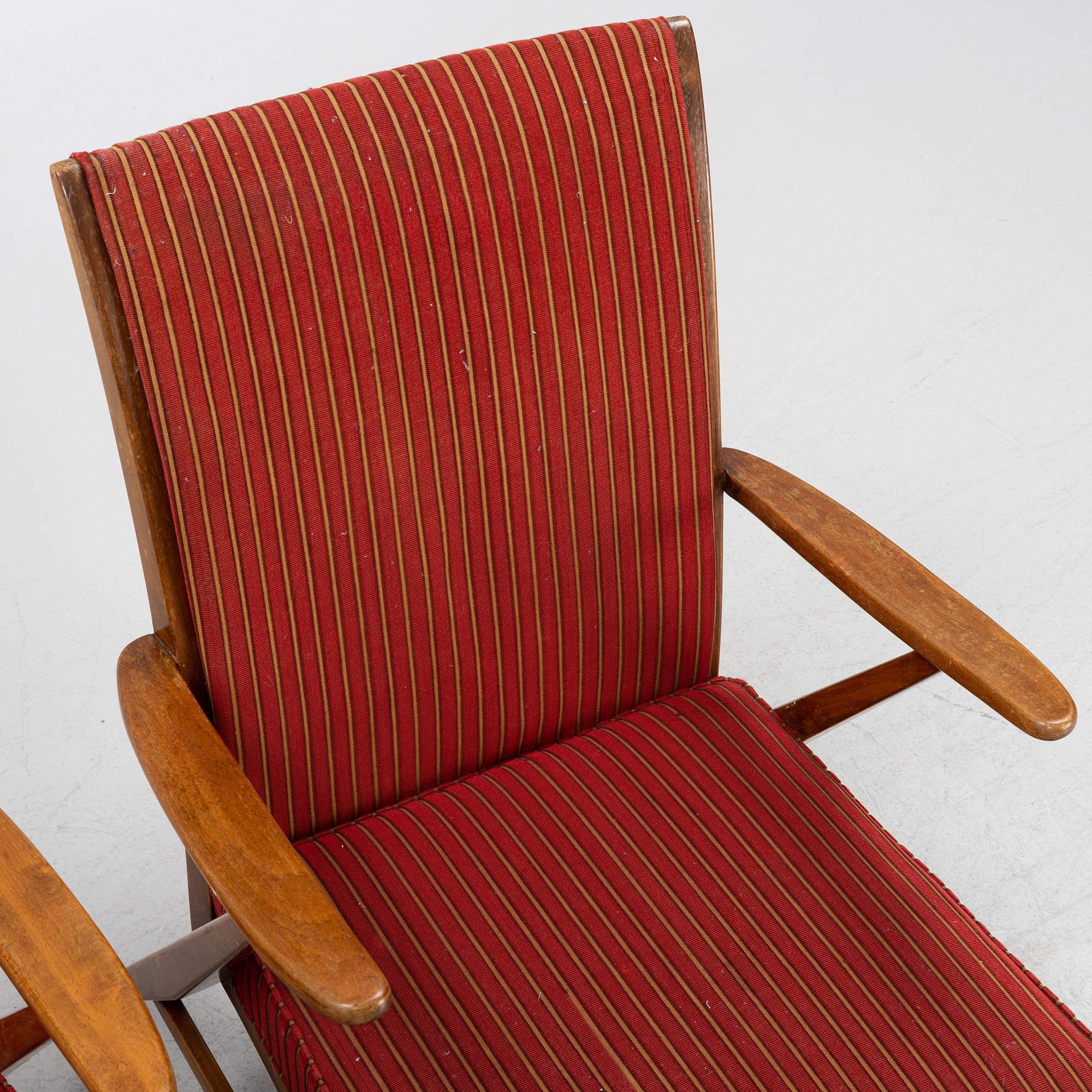 A pair of 'Knolls Moderna Fåtöljer', 1940's.