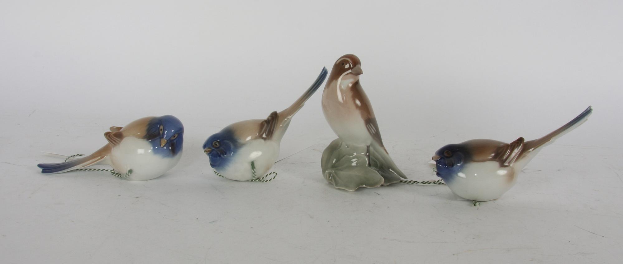 FIGURINER, 4 st, porslin, Bing & Gröndahl.