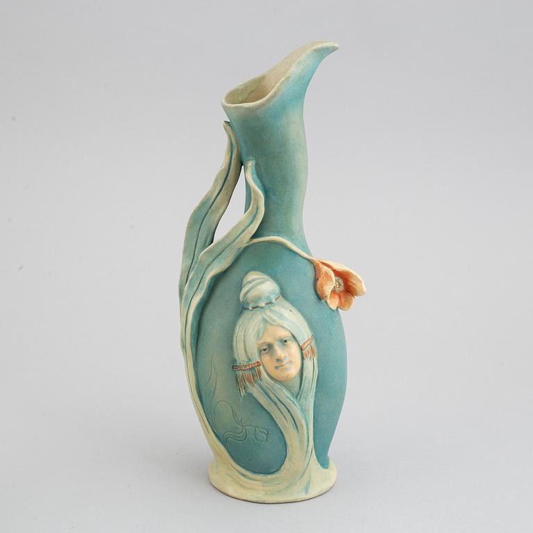 Two similar of Bernard Bloch Austrian Art Nouveau vases, circa 1900.