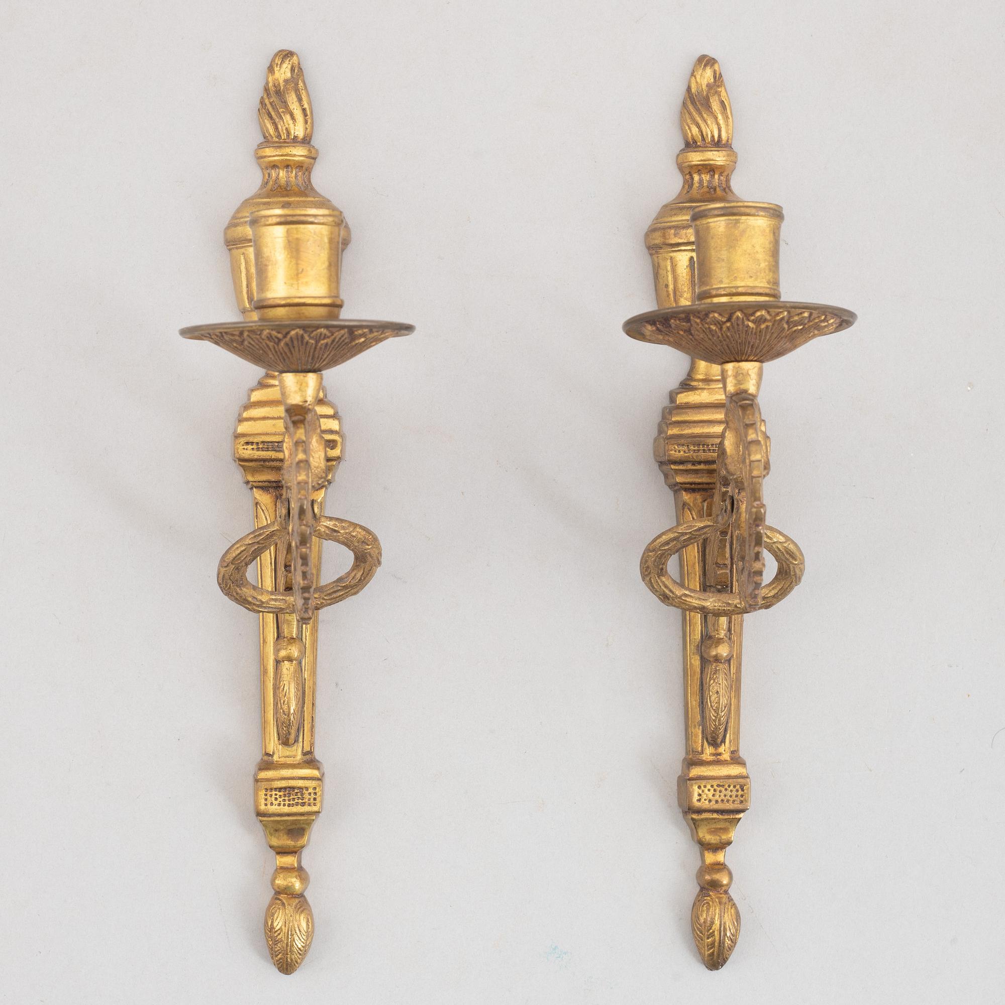 A pair of "Törne" wall sconces from IKEA's 18th century series, Sweden, 1990's.