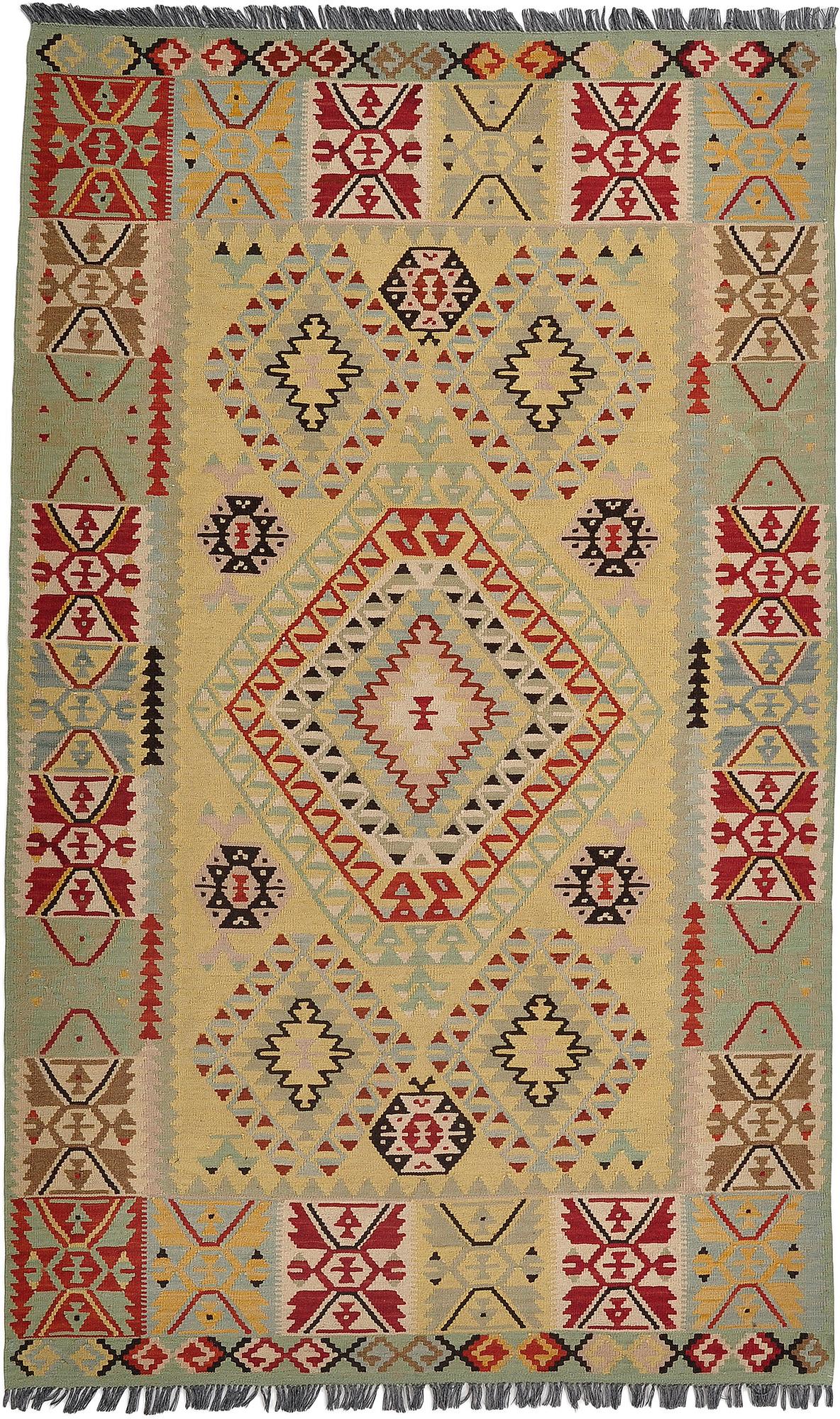 A kilim rug, approximately 245 x 150 cm.