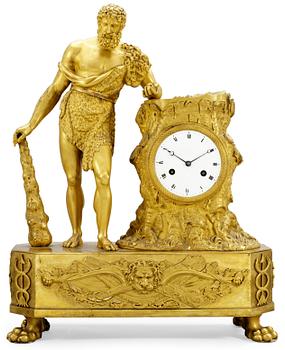 989. A French Empire mantel clock.