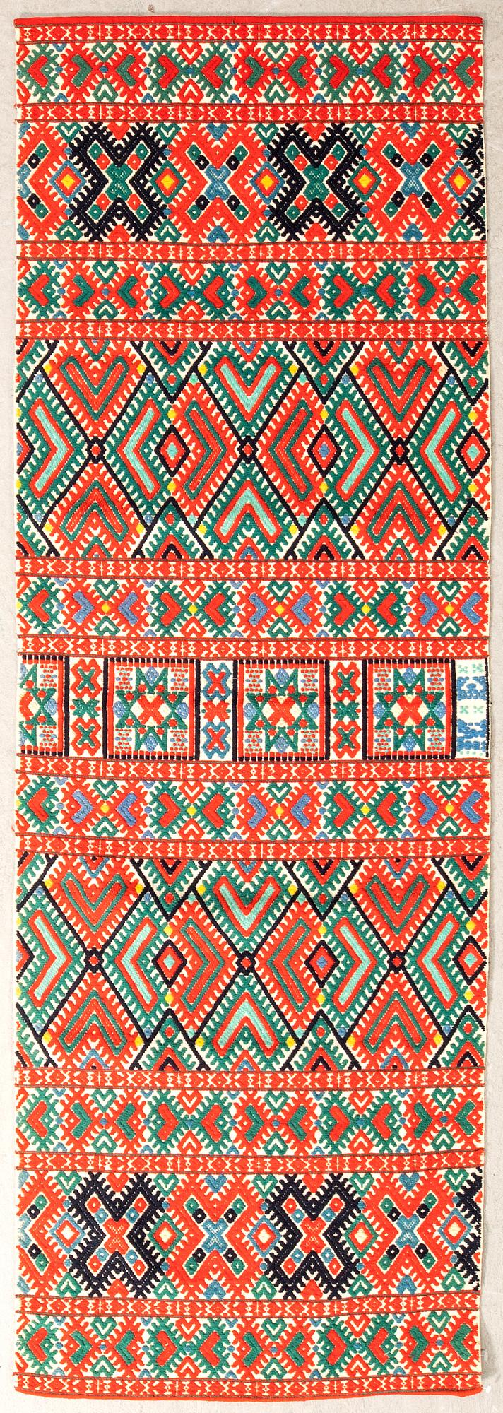 Bänkalängd, Skåne, 1900-talets första hälft, upphämta, ca 187 x 63 cm.