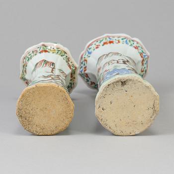 2 vases/lamps, China, 18th century.