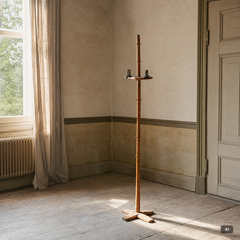 A floor candlestick, 19th Century.