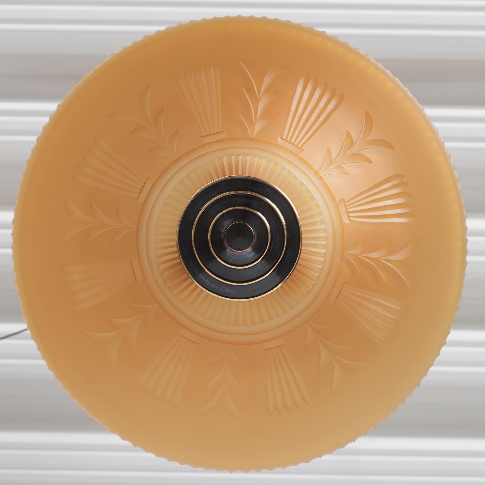 Edward Hald, a ceiling lamp,Orrefors 1920s-1930s.