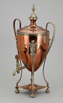 SAMOVAR, koppar och mässing, empire, 1800-tal.