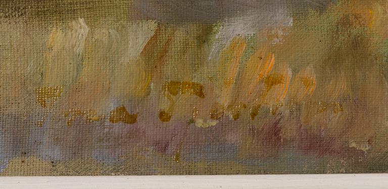 INA SJÖSTRÖM, olja på pannå, signerad.