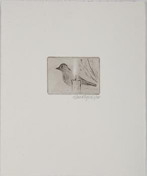 HANS WIGERT, 5 etchings, signed.