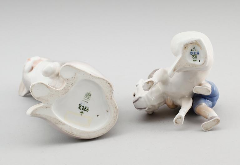 FIGURER, 2 st, porslin, Bing & Gröndahl, Danmark.