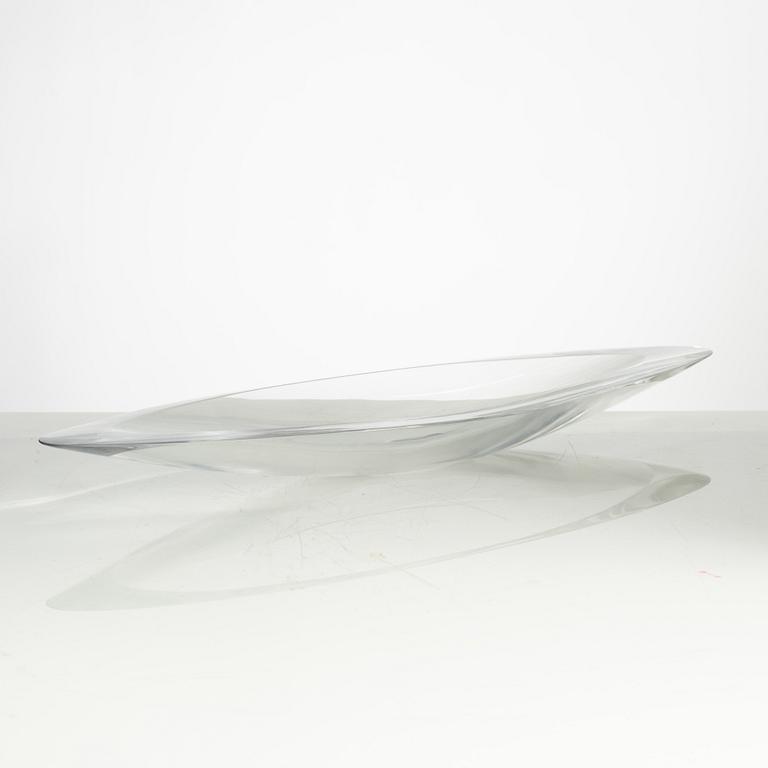 Aimo Okkolin, a glass dish, Riihimäen lasi Oy, Finland 1950s.