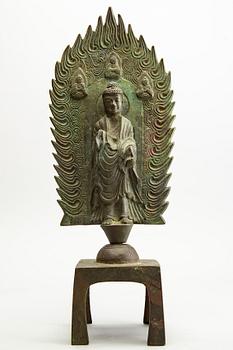 A Chinese bronze Buddha figurine 21st century.