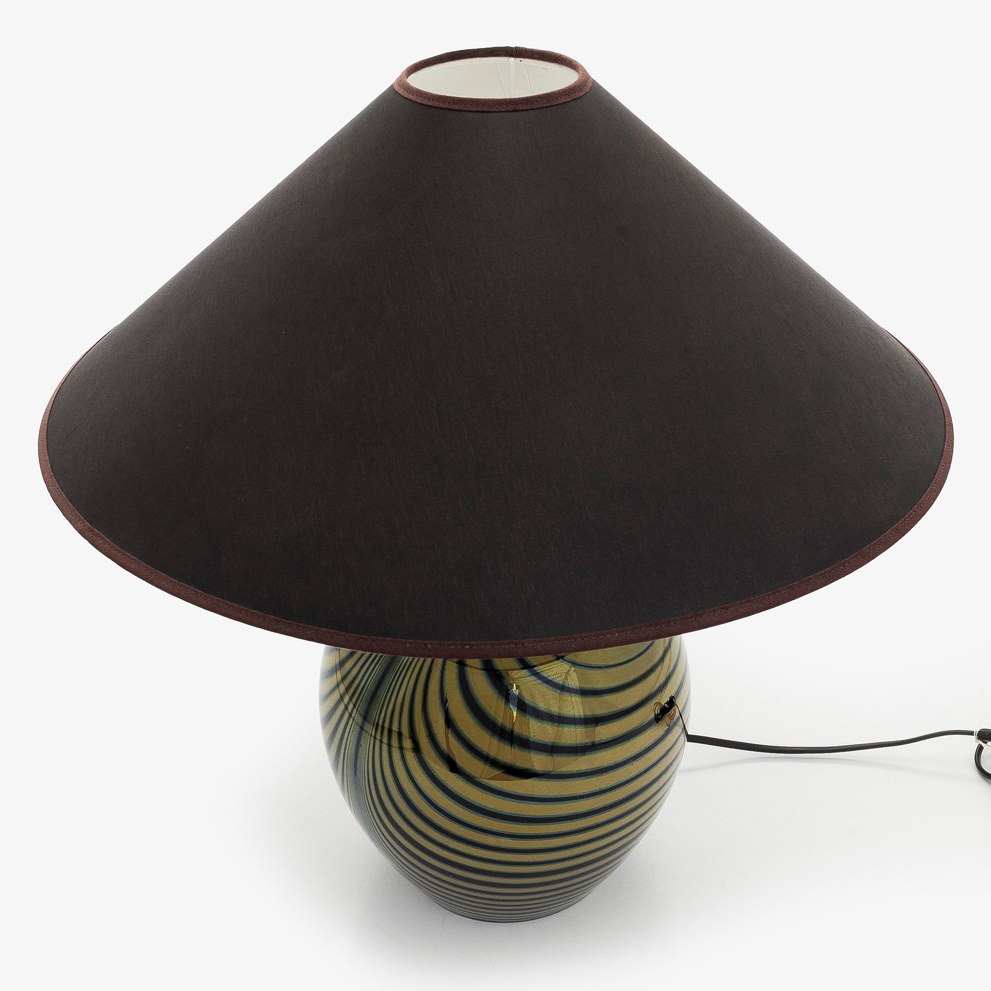 Oiva Toikka, bordslampa, "Ranta (Strand)", Notsjö/Kerlux Finland, signerad Oiva Toikka Nuutajärvi, 1900-talets slut.