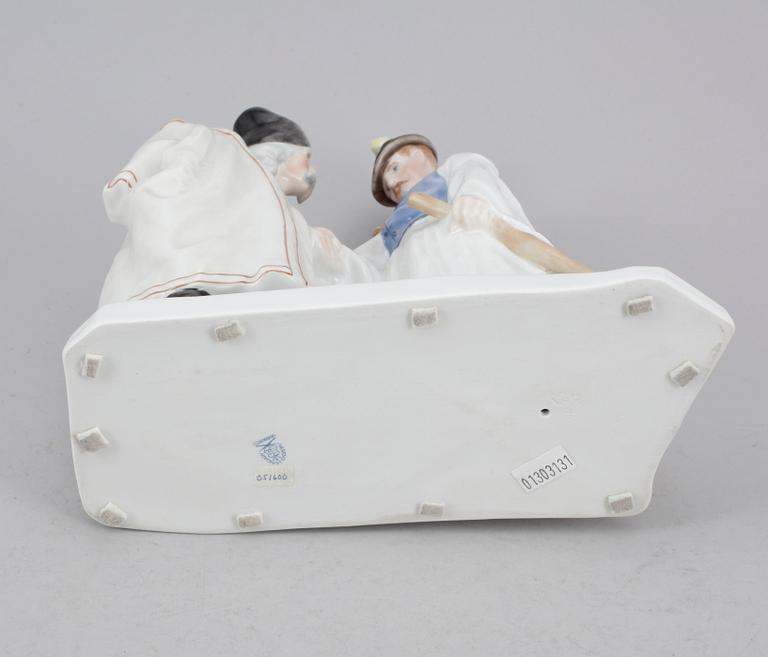 FIGURINER, 2 st, porslin, Herend, Ungern.