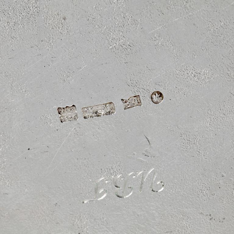 PARTI SILVER, 7 delar, bla St Petersburg 1850, totalvikt ca 850 gram.