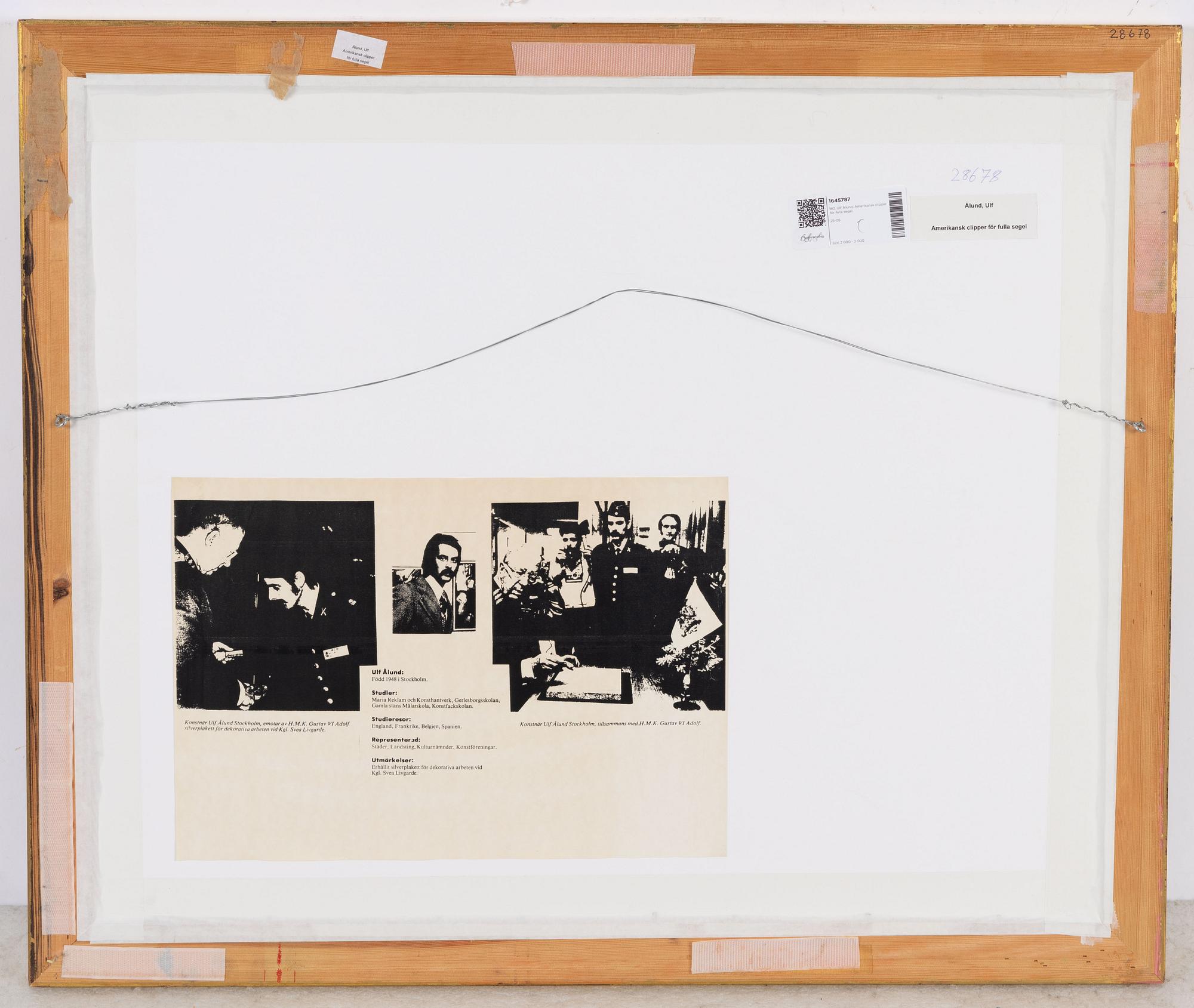 Ulf Ålund, Amerikansk clipper för fulla segel.