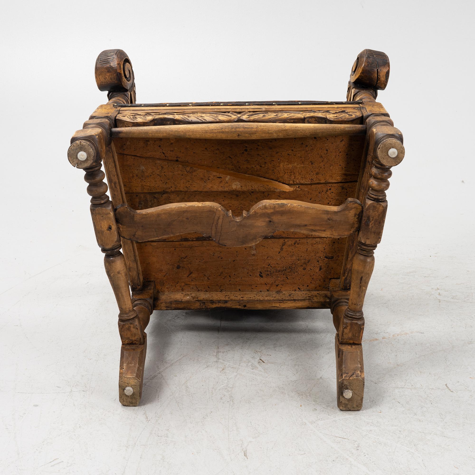 A late Baroque armchair, 18th century.