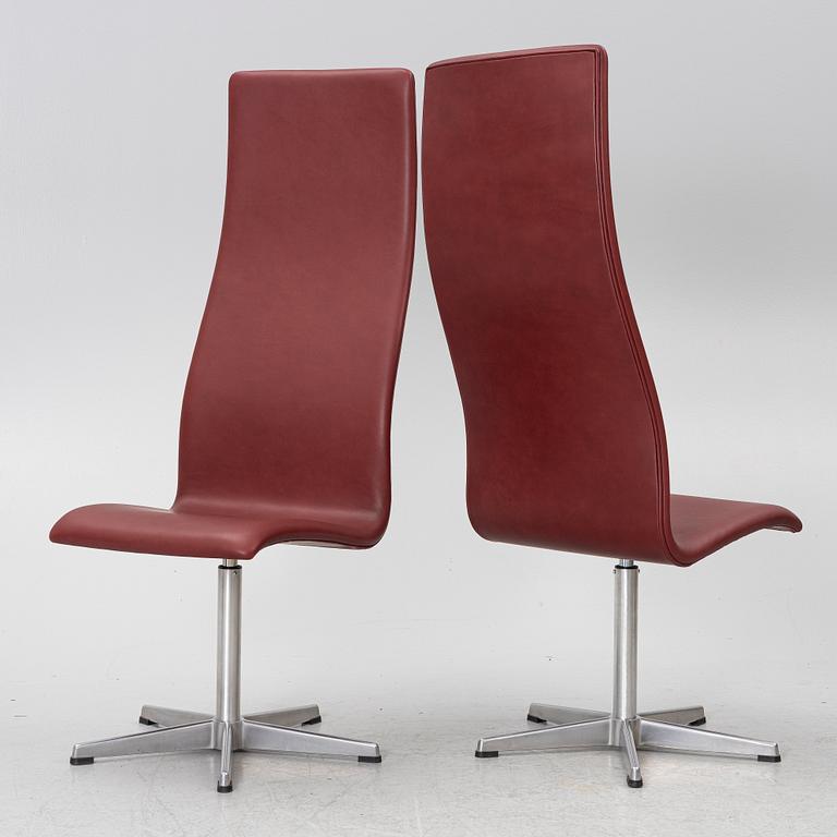 Arne Jacobsen, Stolar, 4 st. "Oxford Chair", Fritz Hansen, Danmark, 1990.