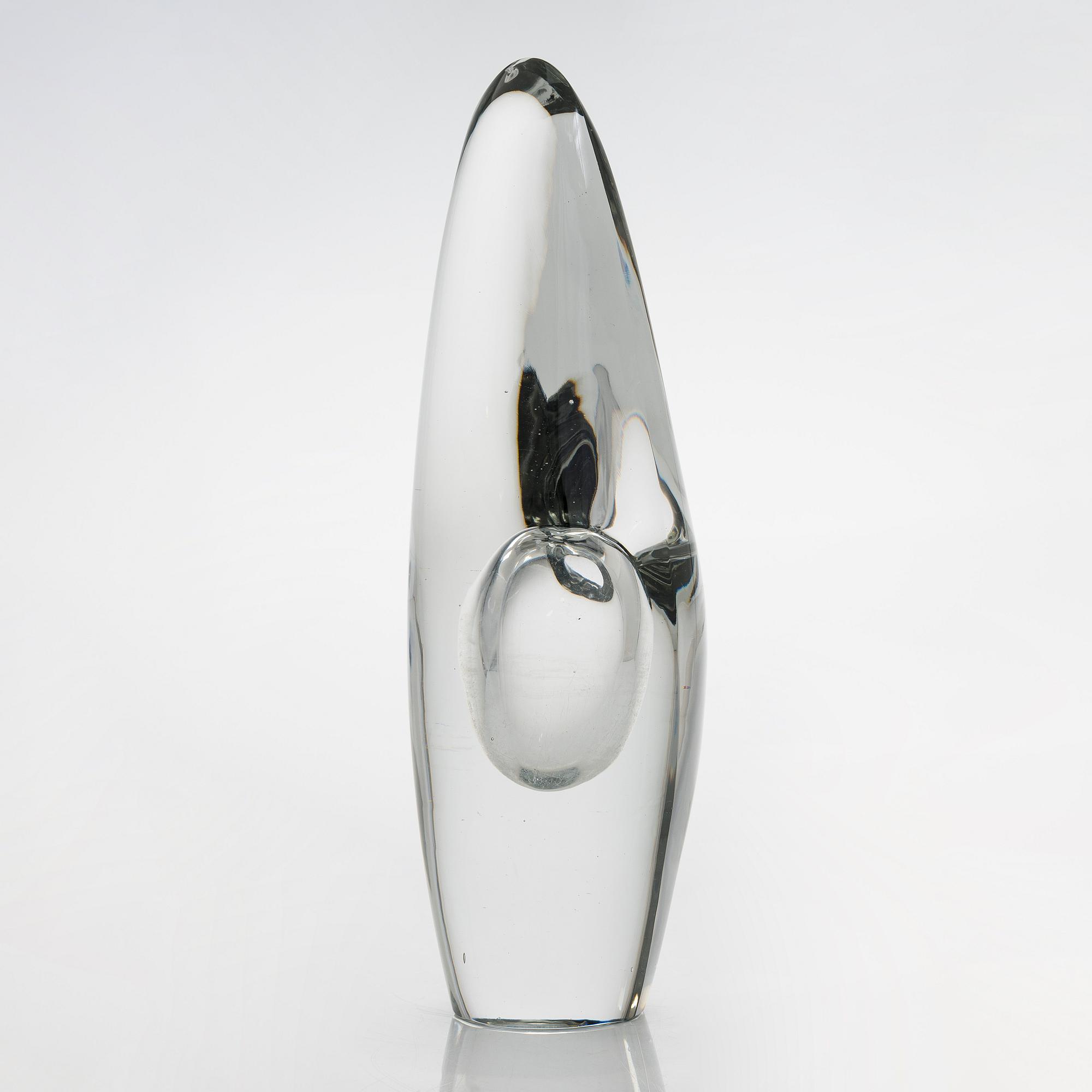 Timo Sarpaneva, an 'Orchid' glass sculpture, signed Timo Sarpaneva Iittala -56.