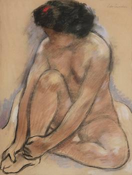937. Lotte Laserstein, Seated nude.
