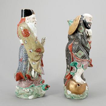 FIGURINER, ett par, porslin, Japan, 1900-tal.