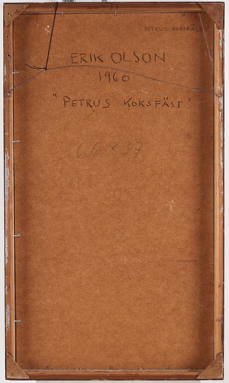 Erik Olson,  oil on canvas laid down on panel, signed and dated 1960.