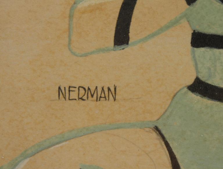 NERMAN, EINAR, blandteknik, sign.