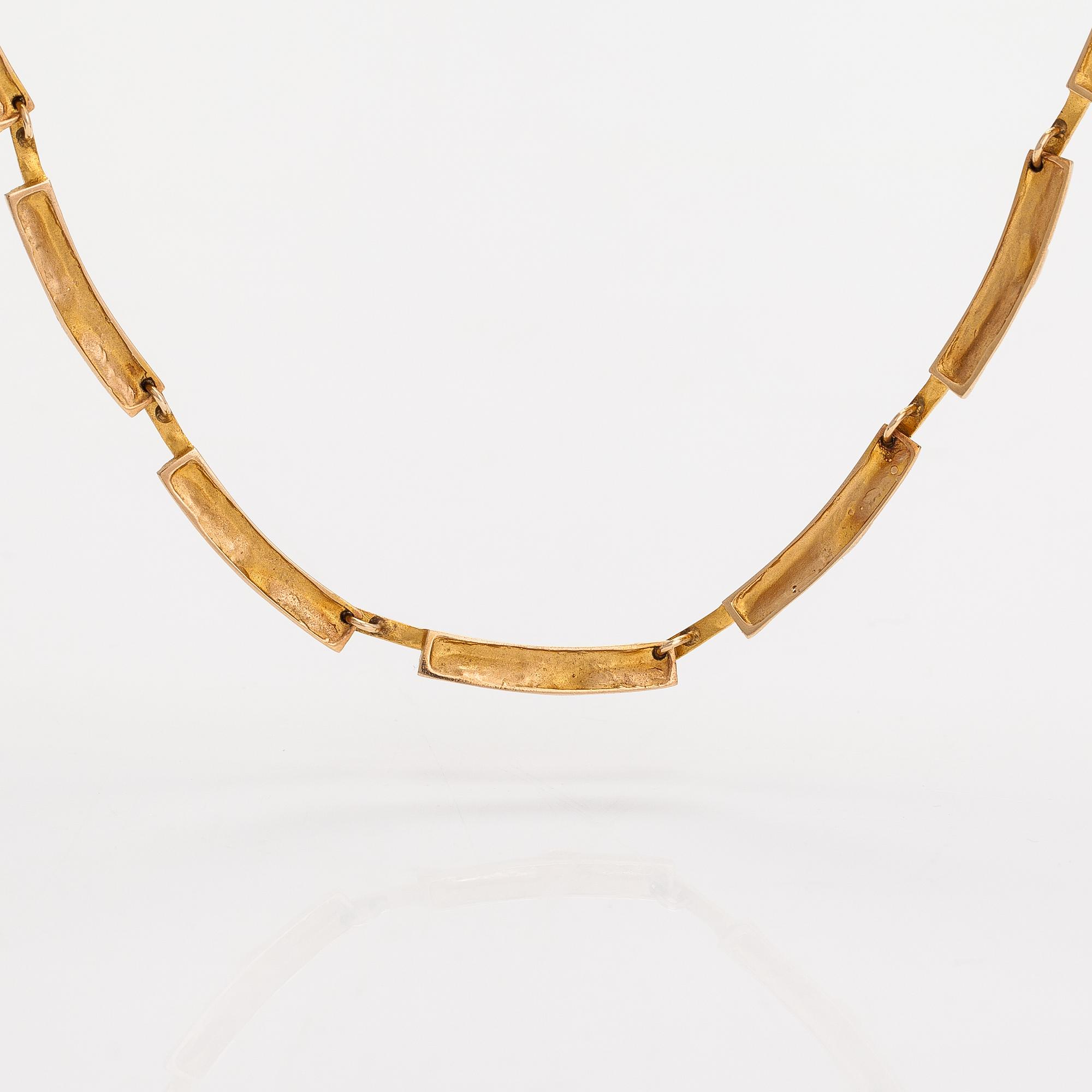 Björn Weckström, Halsband "Tundra", 14K guld. Lapponia 1970.