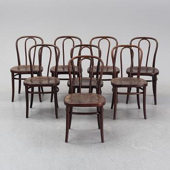 A set of eight wooden chairs, Gemla, Sweden, late 20th century.