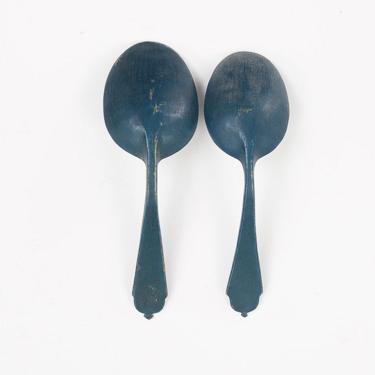 two swedish wooden spoons from the 19th century.