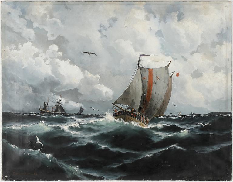 THEODOR VALENKAMPH, olja på duk, signerad och daterad -89.