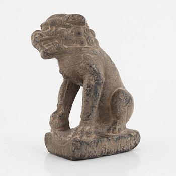 A Chinese stone Buddhist lion, Ming dynasty (1368-1644).