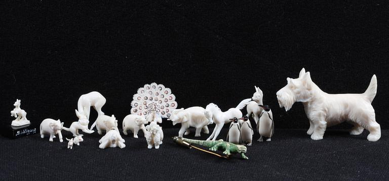PARTI MINIATYRDJUR, 20 delar, ben.