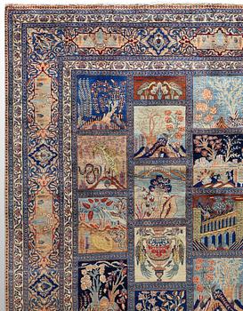 A CARPET, Figural Kashmar, around 390 x 292 cm.
