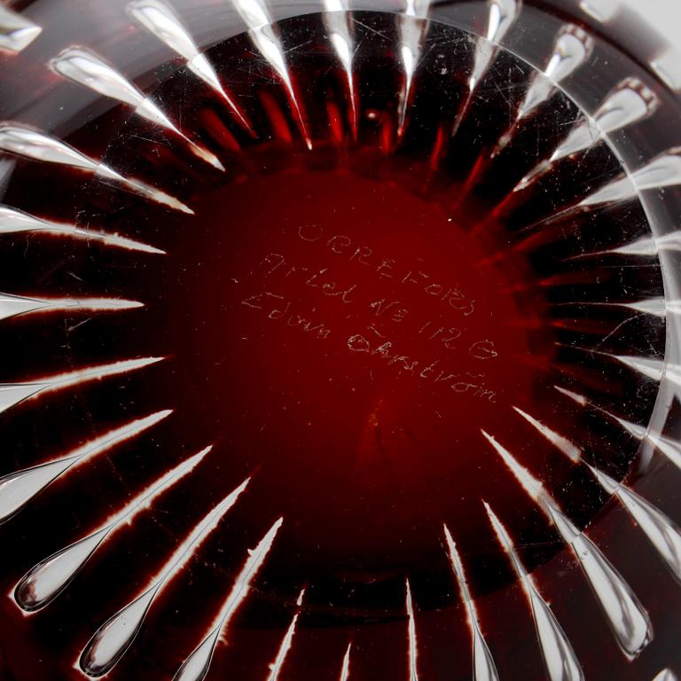 SKÅL, glas, "Ariel", Edvin Öhrström, Orrefors, signerad, 1972.