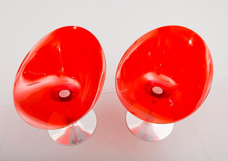 STOLAR, 1 par, "Eros", Philippe Starck för Kartell, Italien, 1900-/2000-tal.