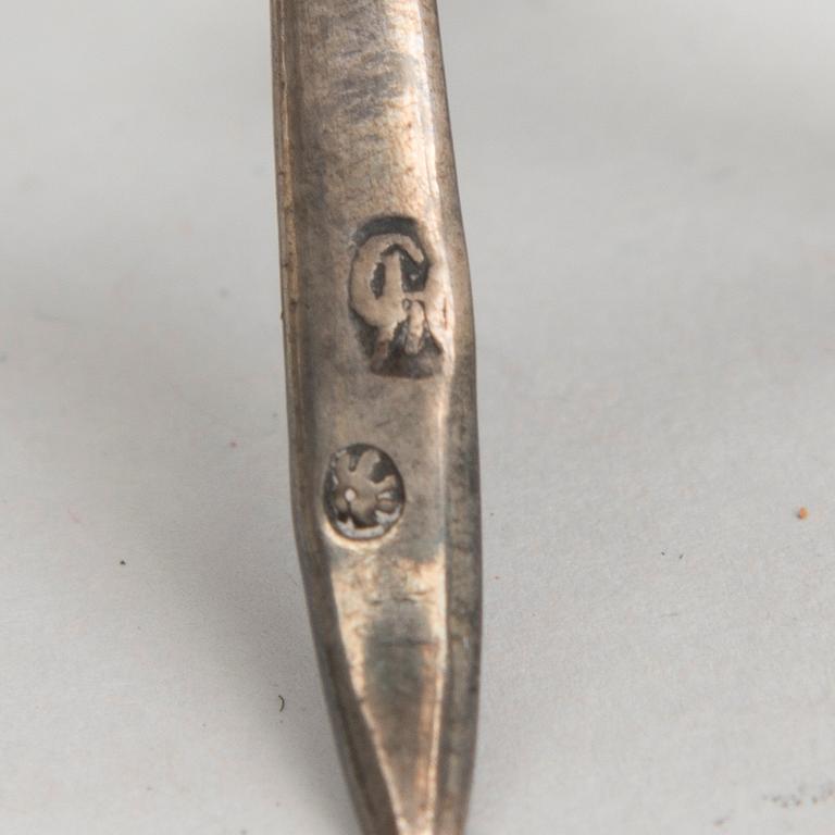 SALTKAR ETT PAR, silver, empire, Nürnberg 1800-talets första hälft, vikt 104 g.