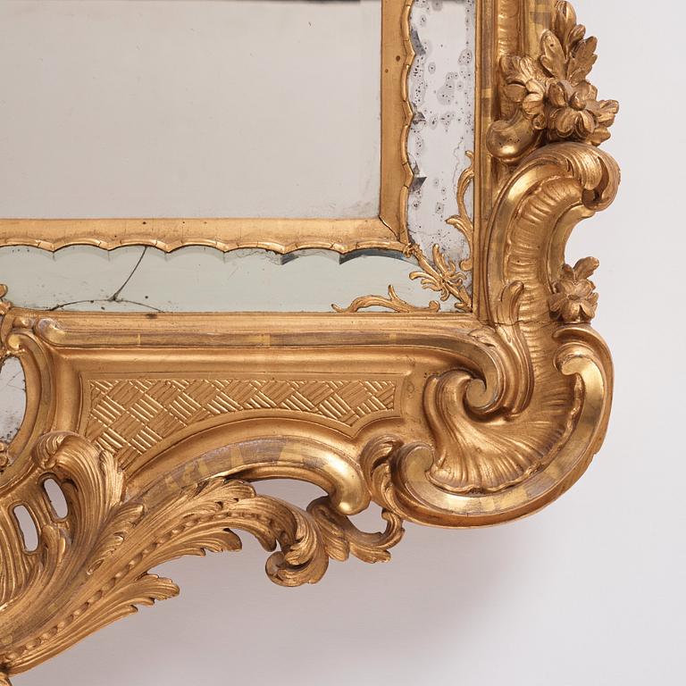 A Swedish Rococo mirror, second part of the 18th century.