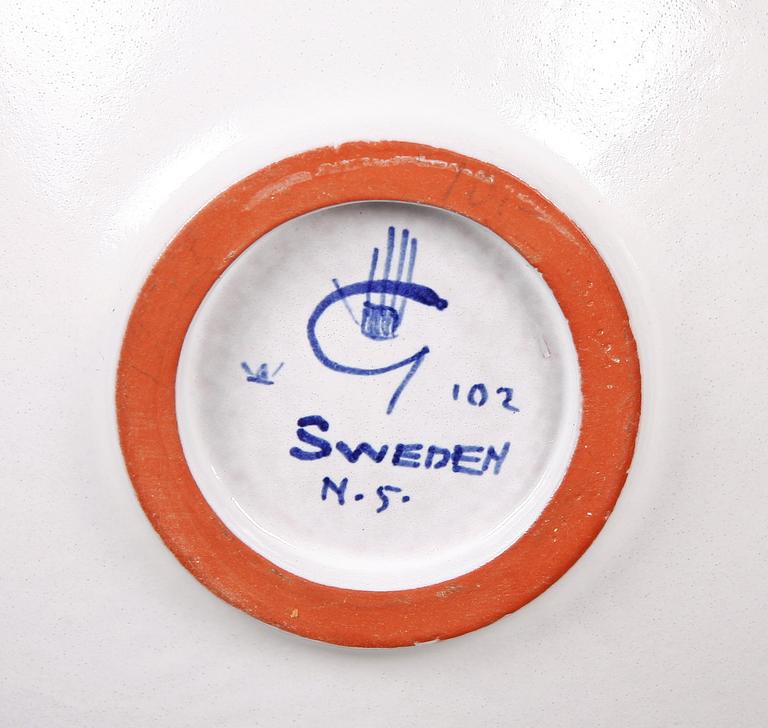 SKÅL samt FAT, fajans, Stig Lindberg, Gustavsberg.
