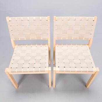 ALVAR AALTO, A set of four '611' chairs for Artek, 2010.