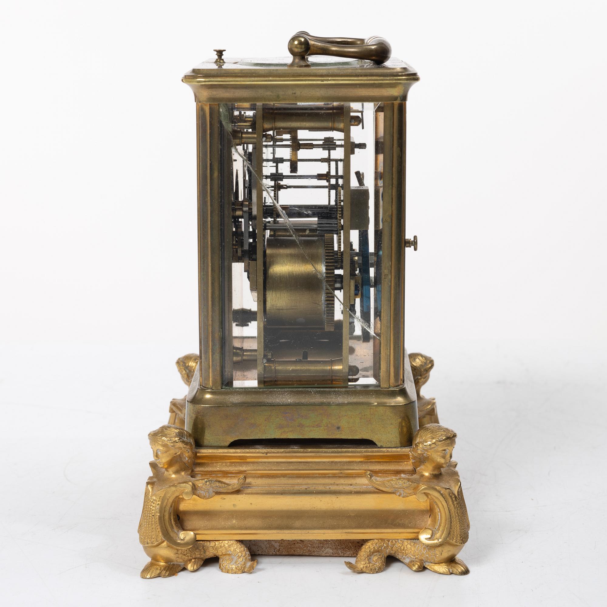 Travel clock, circa 1900.
